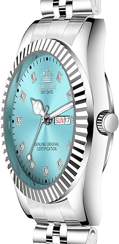LIMESTONE Legacy Series Men's Stainless Steel Strap Watch Round Dial Quartz Movement Analog Watch