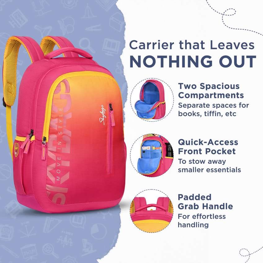 SKYBAGS Atlas-E Casual Printed School Bag For Girls And Boys 23 L Backpack