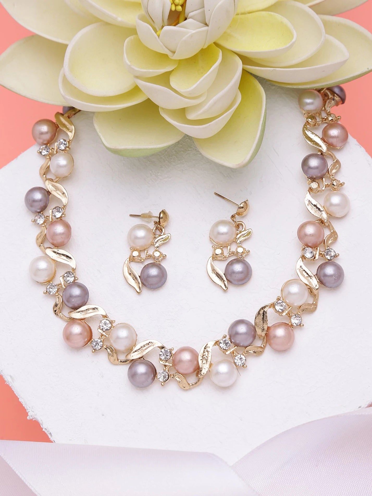 Alloy Multicolor Jewel Set (Pack of 1)