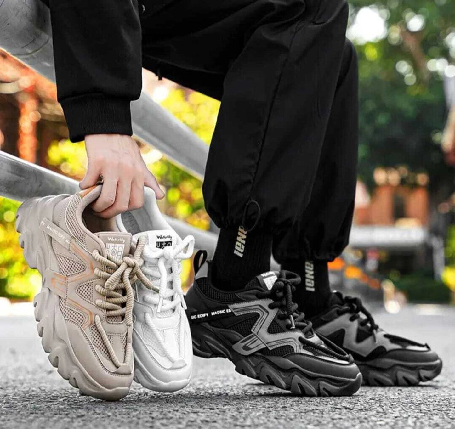 WHITE SHOES PREMIUM QUALITY SNEAKERS Sneakers For Men (White , 8)