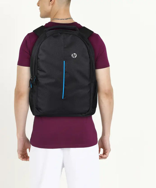 Medium 25 L Laptop Backpack Blue Line  (Black)