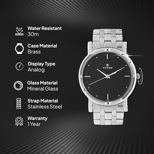 Titan Karishma Analog Black Dial Men's Watch