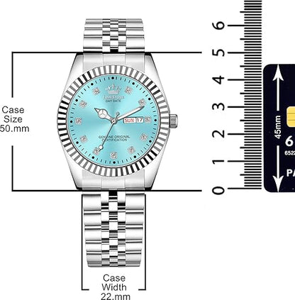 LIMESTONE Legacy Series Men's Stainless Steel Strap Watch Round Dial Quartz Movement Analog Watch