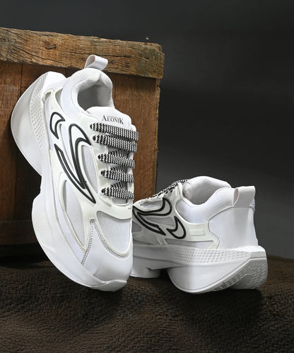 WHITE HIGH PREMIUM QUALITY Running Shoes For Men  (White , 6)